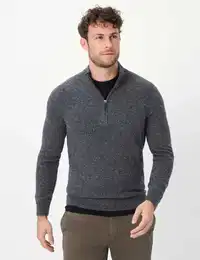 Herren Strickpullover Style STEFFEN, Dunkelgrau, Gr. XL
