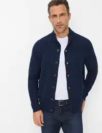 Herren Strickjacke Style JEREMY, Dunkelblau, Gr. XXL