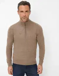 Herren Strickpullover Style STEFFEN, Hellbraun, Gr. XXL