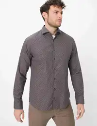 Herren Hemd Style HAROLD, Braun, Gr. M