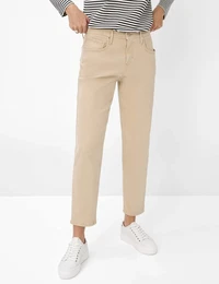 Damen Five-Pocket-Hose Style MILEY S, Beige, Gr. 34K