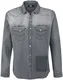 Black Premium by EMP Graues Hemd mit Jeanshemd