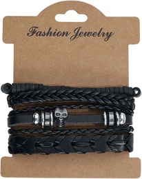 Totenkopf Armband-Set