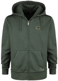 Olivfarbene Kapuzenjacke