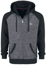 Grau/schwarze Kapuzenjacke