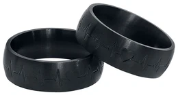 Black Heartbeat Ring