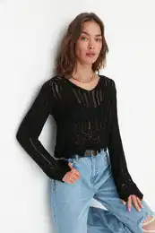 enski pulover Knitted