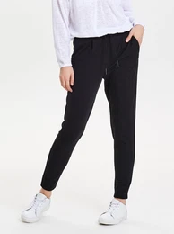 Black Cropped Trousers With High Waist Poptrash