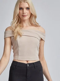 Beige crop top