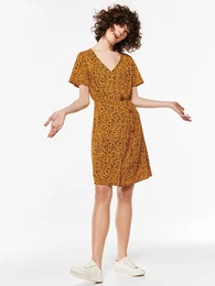 Orange M&Co Leopard-Pattern Dress