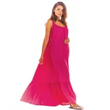 Okrogel izrez Maxi obleke za dame image