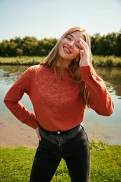Ženska bluza Lace detailed