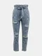 Light blue slim fit jeans with a ripped effect TALLY WEiJL