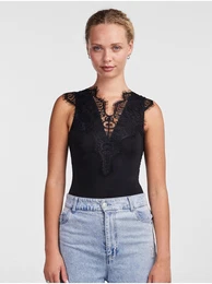 Black Women's Lace Bodysuit Ilu - Women's