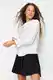 Trendyol White Baby Collar Pompom Detailed Regular Normal Fit Woven Shirt