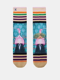Blue-beige women's socks