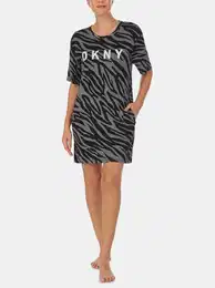 Black-grey patterned nightgown