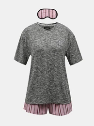 Pink-grey pyjama set