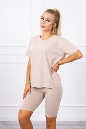 Set of top+leggings beige
