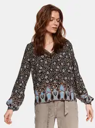 Black floral blouse - Women