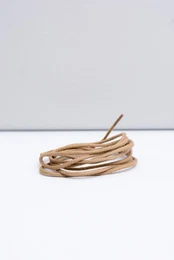 Beige Waxed Thin Laces