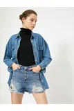 Prevelik Denim kratke hlače za dame image