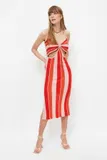 Stripes Midi obleke za dame image