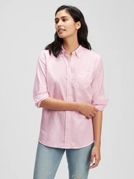 Shirt V-Fitted Boyfriend Oxf - Ladies