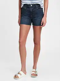 Denim Shorts 4 inch High Rise Dk - Women's