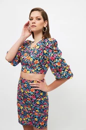Multi Color Printed Bottom-Top Set