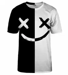 Unisex's B&W Face T-Shirt Tsh Bsp514