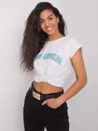 Svtle ed melanov triko s npisem