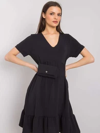 enska rna obleka z volanki