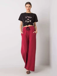 Dmsk kalhoty Fashionhunters Burgundy