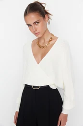 enski pulover Knitted