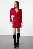 Červené krátké pletené šaty image