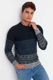 Herren Pullover Jacquard