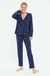 enska piama Heart Printed
