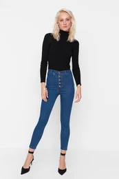 enske kavbojke High waist