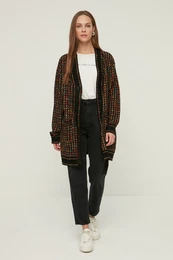 Black V Neck Knitwear Cardigan