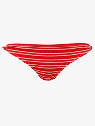 Red Women's Striped Swimsuit Bottoms