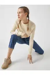 Cotton Victorian Crop Jeans