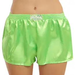 Women's briefs classic rubber satin green