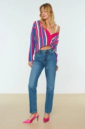 kavbojke - modra - ravna