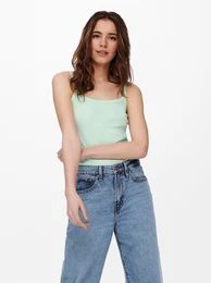Light green tank top with Clara inscription - Women's
