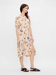 Apricot Floral Backless Midi Dress Lillian - Women
