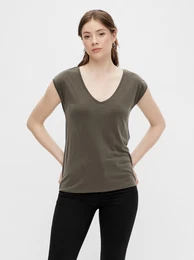 Khaki basic triko Kamala - Dmsk