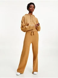 Brown Women's Loose Sweatpants Flex Wide Leg Pant - Women