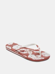 Brick Flowered Flip-Flops - Women