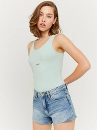 Blue Denim Shorts - Women